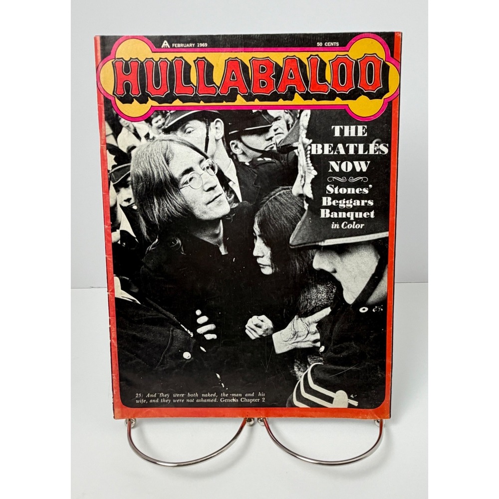Vintage 1969 Hullabaloo Magazine John Lennon Yoko Ono Beatles Hendrix